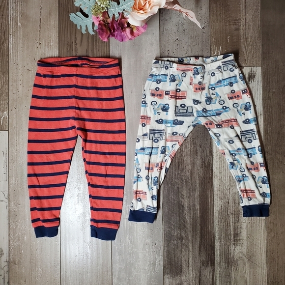 Carter's Toddler Boy Size 24m PJ Pajama Pant Bundle 2pc 100% Cotton - Picture 1 of 9